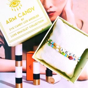 Boxed Set of 2 LOVE Beaded Bracelets NWOT